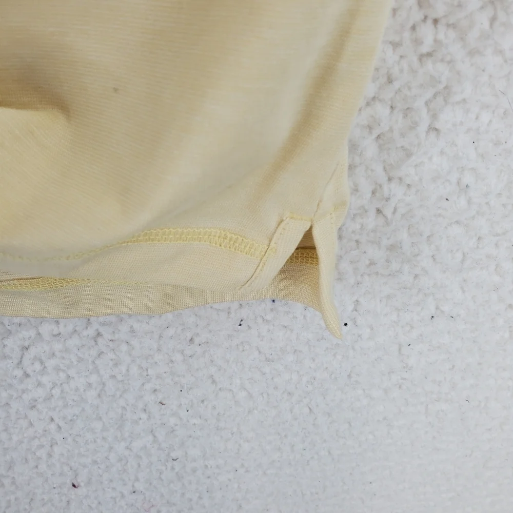 Linksoul Polo Shirt Mens S Yellow Short Sleeves Tempus Fugit Luxury Cotton - Picture 9 of 11